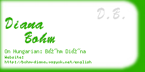 diana bohm business card